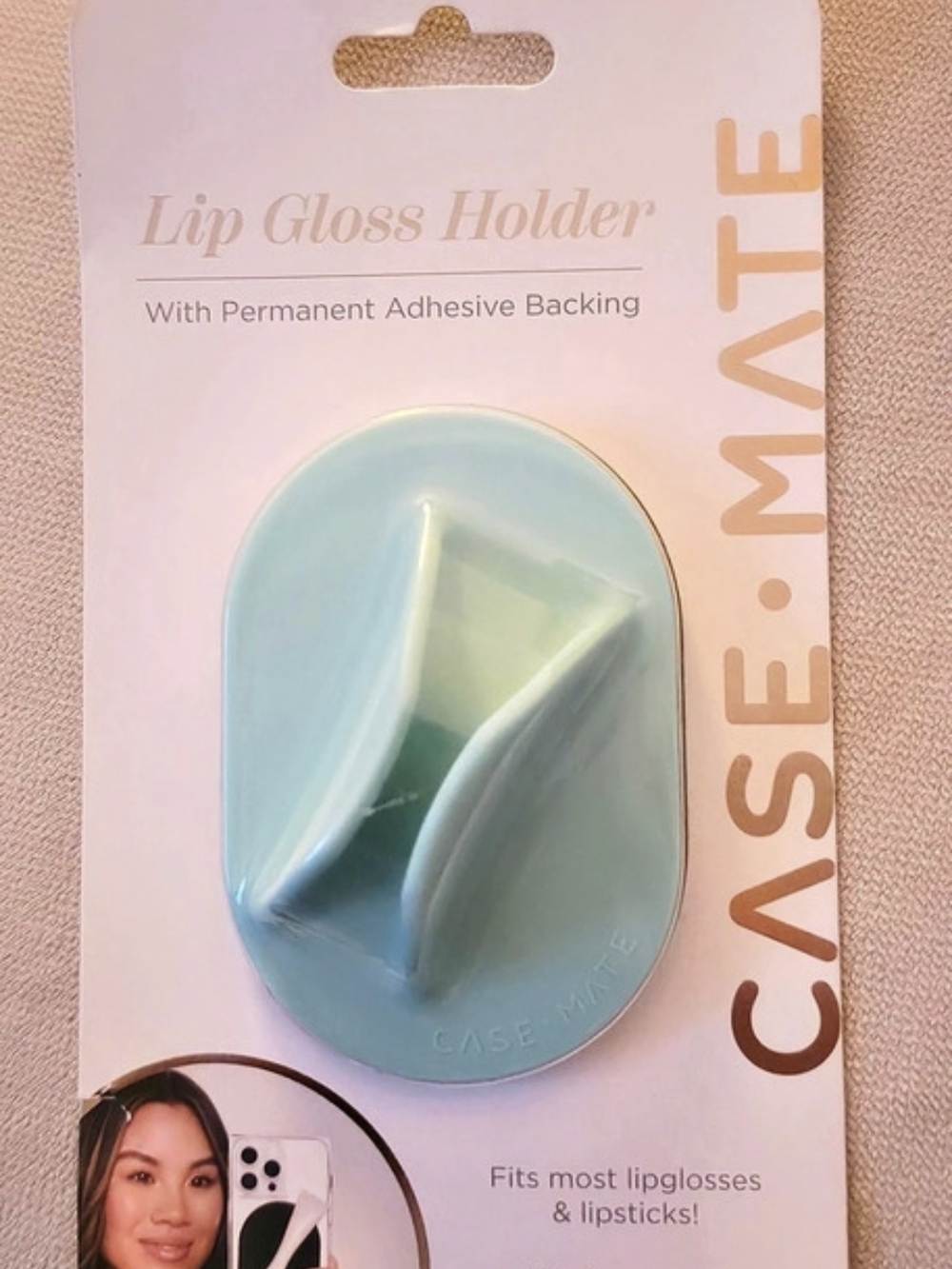 Case-Mate Glossy Adhesive Lip Gloss Holder in Blue